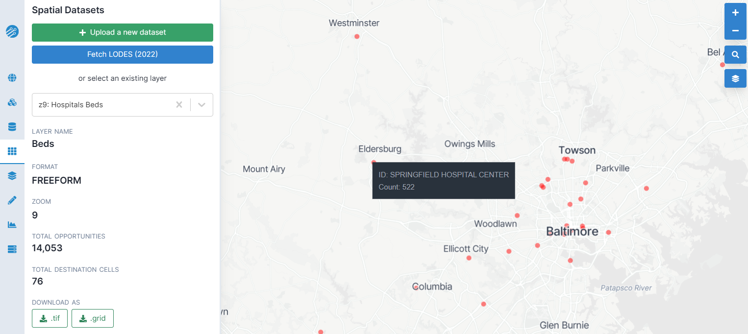 Inspecting freeform origins